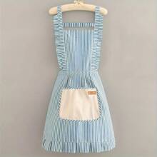 Fashionable Cotton Apron, Kitchen Cooking For Women, Home Use, Oil-Proof, Breathable Lace Princess Waist Apron, Adult Maid Uniform - Multicolor - View 1
