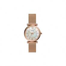 Fossil ES4918 女款薄款玫瑰金網格石英手錶 米蘭式透氣錶帶 3ATM 防水 約會日常佩戴手錶 - 均碼 - 查看 5