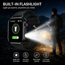 AQMWWG New Smart Watch: Wireless Calling/Multiple Sports Modes/Camera/Music, Alarm, Stopwatch, Customizable Watch Face, LED Outdoor Light, Compatible With IOS/Android, Daily Use And Holiday Gift. - View 4