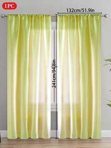 1PC Rod Pocket Design Partition Curtain, Solid Color Smooth Semi-Sheer Window Curtain, Suitable For Living Room, Bedroom, Wedding, Party Backdrop And Other Decorative Curtains - Multicolor - View 31