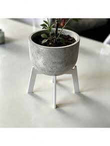 1 Set White Flower Stand Bracket, Cross-Crossed Stable Support, Minimalist Design Suitable For Desktop, Balcony And Other Scenes, Easily Support Flower Pots, Create A Fresh Green Plant Display Corner - Multicolor - View 3