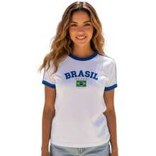 BabyLook Women's Embroidered Brazil Shirt Without State - 白色 - 查看 5