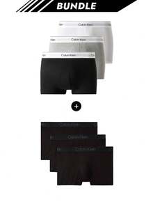 Calvin Klein [Bundle] 3 Packs Men's Boxers + Bikini Boxer Slim 3PK - Grey/ White/ Black+Black - View 1
