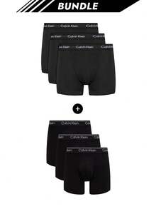 Calvin Klein [Bundle] Micro Stretch 3 Packs Men's Boxers + Top Selling 3 Packs Men's Boxers - Black+Black - View 1