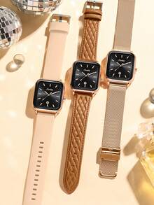 SUNKTA LIGE Women's Fashion Luxury Quartz Watch, Waterproof, Daily Wear, Date Display, Luminous Dial, Casual Watch - Rose Gold - View 10