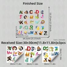 1/3/6 Sheets Self-Adhesive Alphabet Wall Stickers For Kids Room, Colorful ABC Learning Decals, Crayon Nursery Decor, Back To School Classroom Wall Art - Multicolor - View 14