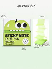1pc Fruit Themed Pull-Out Pearlescent Sticky Notes, Transparent Color Self-Adhesive Memo Tabs, For Marking Key Knowledge And Sort, First Day Of School - Multicolor - View 8
