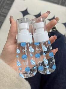 貝殼圖案超細霧噴霧瓶，塑膠旅行香水補充瓶，便攜式旅行噴霧瓶，旅行香水補充瓶，適用於旅行化妝水、臉部、居家裝飾、婚禮、派對、生日禮物、旅行必需品 - 彩色 - 查看 5