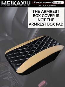 MEIKAXIU PU Leather 3D Embroidered Car Armrest Box Cover 32x19CM Size Dedicated Armrest Box Protector Car Interior Accessories For Women - PU Leather Quilting - View 12