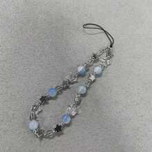 1pc New Blue Pentagram Acrylic Beaded Phone Chain Cute Girl Style Pendant Phone Lanyard Anti-Drop Anti-Theft Anti-Loss Fashion Beaded Lanyard - Multicolor - View 5