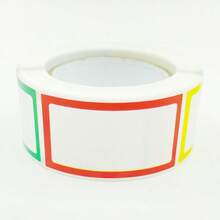 250pcs/Roll Colorful Blank Stickers, Handwritten Marking Roll Labels, PVC Self-Adhesive Labels, Can Stickers/File Stickers/File Labels/Stationery Labels/Office Cabinet Labels/Back To School/Back To School Essentials - 250 Colored Blank Labels - View 6