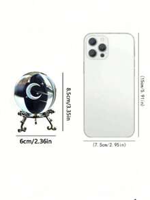 2pcs Set (Sphere + Base) 60mm Meteor Moon 3D Crystal Ball Decoration, Engraved Base, Home Decor, Holiday Gift, Mid-Autumn Festival Decor, Birthday Decor, Eid Decor - Multicolor - View 3