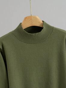 GIGOGOU Plus Size 1XL-4XL Women's Knit Pullover Sweater, Casual Comfortable Long Sleeve Top, Suitable For Autumn - Green - View 8