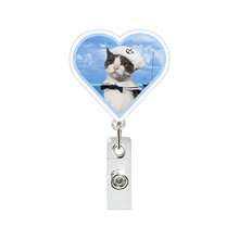 1pc Funny Abstract Acrylic Backpack Charm With Retractable Cat Keychain - Multicolor - View 17