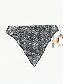 1件裝女款時尚藝術花卉印花絲巾 方巾領巾 適合旅行、度假、外出、派對搭配 - 彩色 - 查看 2