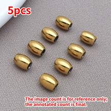 5pcs/Pack 3/4/5/8mm Stainless Steel Round Beads With Large Hole, Jewelry DIY Accessories, Pendant, Bracelet, Necklace Components - Multicolor - View 14