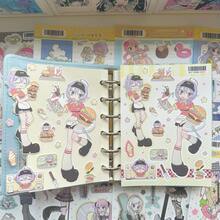 1/9 Sheets Korean Style Summer Cute Dessert Character Stickers, Scrapbook Diary DIY Decorative Stickers - Multicolor - View 2