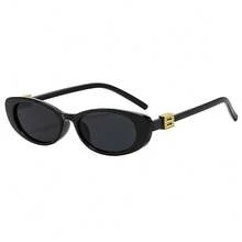 1 Pair Women's Cat Eye Small Frame Personalized Retro Decorated Temples, Versatile Street Style High-End Fashion Glasses - Multicolor - View 6