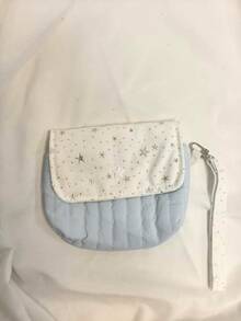 日韓風小眾設計美學藍色收納包，手持即拍相機收納袋，女學生化妝包，CCD相機便攜式衛生棉收納包，手拿包 - 霧霾藍 - 查看 2