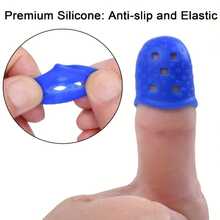 5/10pcs Silicone Finger Protectors, Silicone Thimbles, Fingertip Grips, Finger Sleeves For Paper Sorting, Page Turning, Hand Sewing, Counting Money, Playing Guitar - A - View 9