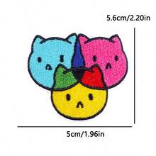 4 Piezas/Set Parches Termoadhesivos de Animales de Dibujos Animados Lindos, Apliques Bordados de Pato, Gato y Hámster para Jeans, Chaquetas, Mochilas, Decoración Divertida de Ropa DIY - multicolor - Ver 4