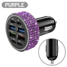 Adaptor Charger Mobil USB-C PD Bling Bling, Pengisian Cepat, Cocok untuk Berbagai Kendaraan Kecil, Kabel Pengisian Cepat 3-in-1 dengan Lampu LED dan Kristal Berlian Imitasi, Hadiah Terbaik untuk Pesta Ulang Tahun dan Liburan untuk Pria/Wanita - Beraneka warna - View 45