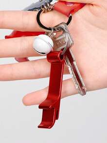 10/6/5/1pc Multifunctional Keychain Bottle Opener, Minimalist Industrial Style, Solid Color Matte Metal Finish, Long Curved One-Piece Design, Integrated Stamped Bottle Opening + Hanging Ring Design, Open Beer And Soda, Portable Key Pendant, Outdoor Portable Tool, Bar And Home Accessory, Promotional Gift, Car Accessory, Kitchen Accessory, Kitchen, Christmas, Camping, Home, Wedding, Halloween - Multicolor - View 8