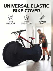 Bicycle Cover - Dust-Proof Tire Protector, Suitable For Mountain Bikes, Road Bikes And Hybrid Bikes. Black, Suitable For Indoor And Outdoor Use, Easy To Maintain And Durable. - Multicolor - View 6