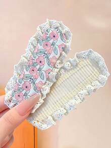 4/1/Pc/Set Lace Trim Printed Hook-And-Loop, Essential For Organizing Loose Hair, Sweet And Cute Hair Accessory - Suitable For Girls And Children, Suitable For Daily, School, Sports, Makeup, Etc. - Multicolor - View 5