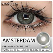 EYESHARE 2片/包 新款棕色隱形眼鏡、高品質灰色隱形眼鏡、時尚藍色隱形眼鏡、適合日常配戴、約會與節日活動、綠色隱形眼鏡、婚禮情人節禮物、年戴、14.5mm - 人間尤物灰 - 查看 3