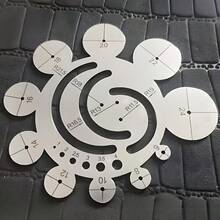 1件圓弧模板工具－多重切割導向圓形量規，精準角度量規，11合1多功能圓形模板尺，中心尋找弧形工具，適用手工藝、木工、皮革工藝、模型製作 - A - 查看 4