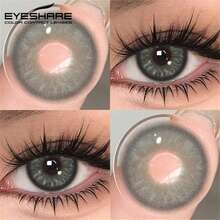 EYESHARE 2片/包 新款棕色隱形眼鏡、高品質灰色隱形眼鏡、時尚藍色隱形眼鏡、適合日常配戴、約會與節日活動、綠色隱形眼鏡、婚禮情人節禮物、年戴、14.5mm - 人間尤物灰 - 查看 9