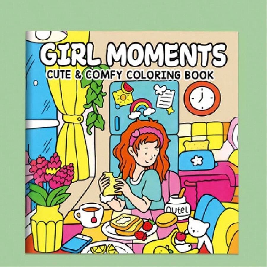 1pc, Painting Book Doodle Coloring Book, Animal Drawing Book Colored Pencil Drawing, Fun Coloring Book, Healing Scene Theme Coloring Book, Clear Thick Outline With Thick Non-Bleed Paper, Freely Match Colors To Enhance Artistic Aesthetic, Back To School Art Supplies Choice, Holiday Gift Idea, Home Leisure Painting Product - Multicolor - View 1