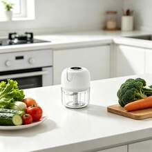1 Pc Processador De Alimentos Mini Portátil Para Cozinha Prática E Rápida - Branco - Visão 3