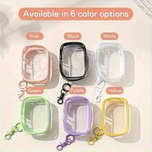 1pc Cute Candy-Colored Mini Storage Bag - Transparent PVC Zipper Pouch For Chargers, Data Cables, Earphones & Jewelry, Lightweight & Portable, Ideal For Travel & Daily Use - Multicolor - View 5