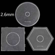 3pcs 2.6mm/5mm Perler Bead Boards, Large Square, Transparent Round, Hexagon Pegboard Set, DIY Material Template, Perler Bead Craft - Multiple Styles - View 8