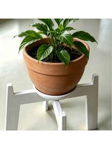 1 Set White Flower Stand Bracket, Cross-Crossed Stable Support, Minimalist Design Suitable For Desktop, Balcony And Other Scenes, Easily Support Flower Pots, Create A Fresh Green Plant Display Corner - Multicolor - View 1
