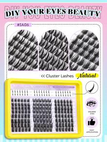 GROINNEYA 4 Styles Mixed Tray Individual Lashes Manga Eyelash Clusters With Bottom Lash Clusters To DIY Voluminous 5D Faux Mink Lashes Fuzzy Lash Tip Single Cluster Eyelashes For Extension,Winged End Eye Elongated,Suitable For Daily And Date,Featival - C - View 6