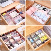 Adjustable Drawer Organizer Dividers, Pink Cuttable Drawer Separators, Customizable Plastic Divider Strips, Adjustable Drawer Storage System, Suitable For Bedroom, Living Room, Kitchen, Study, Bathroom, Vanity And More - Pink - View 8