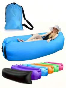 Sofa Lipat Tiup Luar Ruangan Portabel, Kursi Santai Tiup Tahan Air dan Anti Bocor, Kursi Pantai Ringan, Mudah Dibersihkan, Sofa Lipat/Kasur Udara yang Mengembang Sendiri untuk Berkemah, Perjalanan, Kolam Renang, dan Pesta Pantai, Perlengkapan Berkemah - MultiWarna - View 2