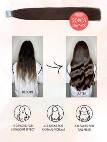Invisible Hair Extensions Double-Sided Seamless Tape-In Extensions 12-24 Inches With Mini Tape - S2 - View 6