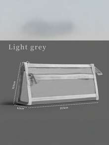 tonxiyuemu Transparent Mesh Pencil Case, Student Stationery Bag, Minimalist Design, High Aesthetic, Portable And Convenient For Storing Stationery. Perfect For Use During Back To School Season At School. - Single Piece - View 15