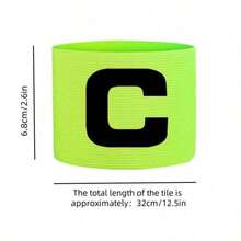 4/5 chiếc băng đội trưởng đeo tay co giãn điều chỉnh được với logo chữ C, băng đeo tay bóng đá dán móc và vòng, phù hợp làm phụ kiện cho đội thể thao người lớn và thanh thiếu niên, dùng cho tập luyện và thi đấu bóng đá, bóng rổ - Nhiều màu - Xem 6
