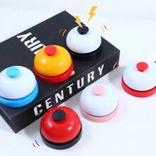 2pcs/Set Handheld Bell Metal Classroom Buzzer, Board Game Accessory Microphone Prop, Small Office Desk Service Bell Buzzer, Suitable For Front Desk Reception Counter Dinner Bar Hotel Classroom Games (Random Color) - A - View 4