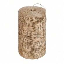 Natural Jute Twine String Roll Hemp Rope For DIY Craft Gift Wrapping, Brown Burlap Cord Rustic Wedding Decoration Macrame Gardening Packaging, Farmhouse Vintage Handmade Ribbon For Christmas Holiday Card Tag Mason Jar Home Decor Party Favor Supply - Camel - View 10