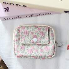 1 pieza Bolsa de almacenamiento de cámara CCD acolchada de espuma, bolsa de maquillaje mini con diseño de dibujos animados dulce y lindo, bolsa para lápiz labial, bolsa para auriculares Bluetooth, organizador de cables de auriculares, bolsa de almacenamiento miscelánea, monedero con patrón de lazo bordado, estuche protector de cámara mini, monedero con diseño abatible, tarjetero de gran capacidad, bolsa para lápiz labial con diseño a cuadros lindo, tarjetero negro de moda, bolsa de almacenamiento de cámara - Multicolor - Ver 29