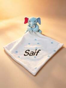 1pc Customized Embroidered Name Animal Fabric Ornament, 5 Cute Animal Designs To Choose From, Soft Skin-Friendly Fabric, Can Embroider Exclusive Name And Year, Create A Unique Handmade Gift. Suitable For New Moms, Expectant Mothers, Baptism, Birthday, Christmas, Halloween Commemorative Gifts, Dorm Bed Decor, Holiday Desktop Ornament, Gift For Best Friends, Partners, Family, Children, Classmates, Heartwarming Niche Customized Souvenir - Multicolor - View 2