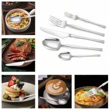 4pcs Luxury European Style Tree Pattern Stainless Steel Western Cutlery Set, High-End Hotel Restaurant Steak Knife Fork Spoon Tableware - Multicolor - View 8