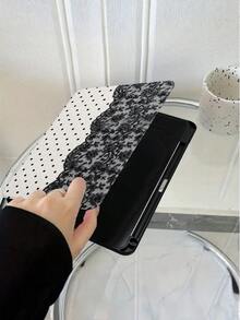 1pc Polka Dot Lace Pattern Tablet Protective Case, With Pen Slot, Anti-Drop Function, Supports Sleep/Wake, Compatible With IPad 10.9/Air 4/5/6/10.2/10th/Pro 11 2024/9.7/10.5, Fits S7/S8/S9/S6/S7+/S8+/S7FE/A11+/A8/A9, X8A, X9, Air 13 (M3 2025), Air 11 (M3 2025)/11 (A16 2025) All-In-One Tablet Protective Case - Multicolor - View 4
