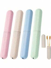 Travel Toothbrush Holder, Portable Travel Toothbrush Rack, Plastic Toothbrush Container Protective Case, Suitable For Travel, Camping, Home, School, Business Trips, Toothbrush Holder Protects Your Oral Health - Multicolor - View 1
